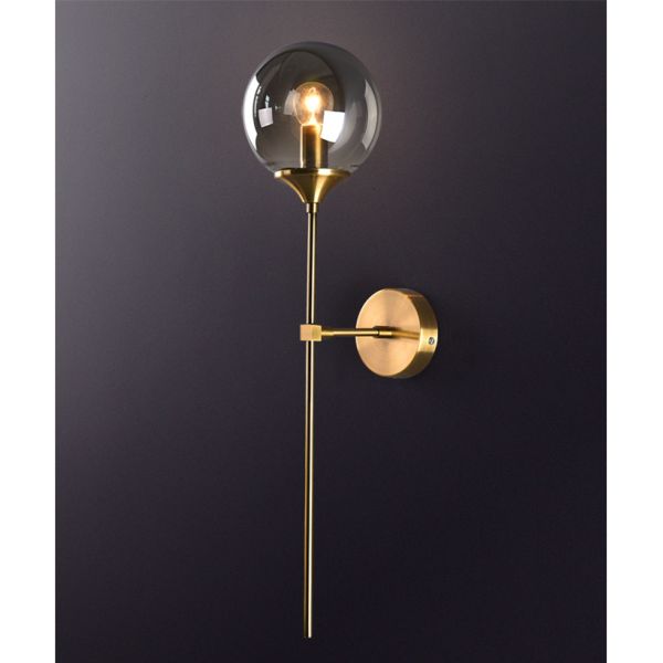 Rose Gold Color glass ball wall sconce for Corridor Living room Studio Bedroom ( WH-OR-07)