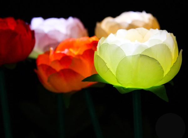 LED Simulation Peony Lights Wedding Scene Layout Lighting Festival Commercial Beauty Display Bright Decoration
