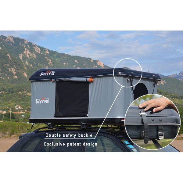 Canvas Fabric Single Layer Mechanically Operated Hard Shell Roof Tent