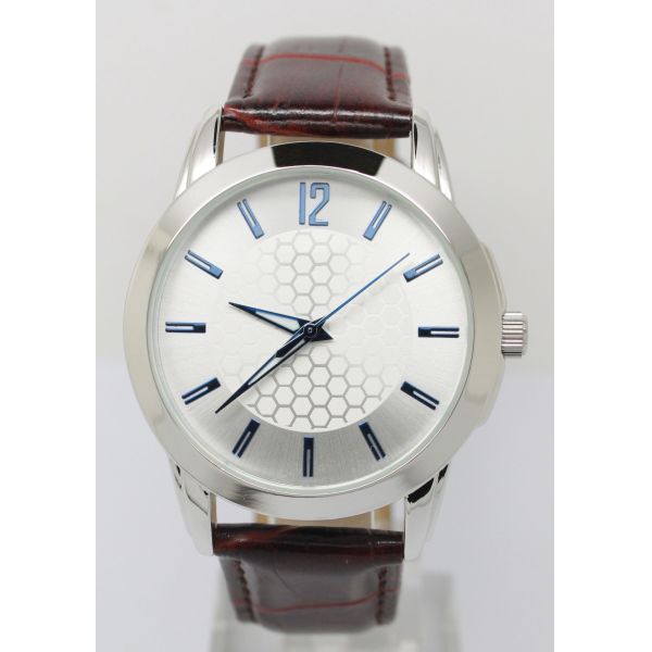 Quartz Couple Alloy Wrist Watch Classic White With PU Leather Band