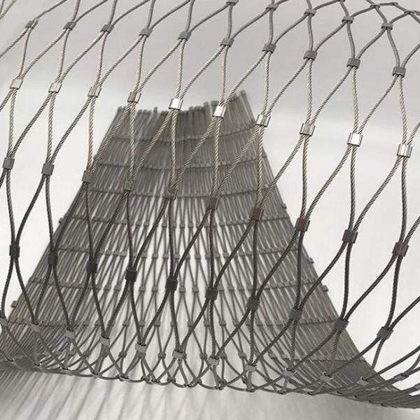 Stainless Steel Zoo Mesh Fence High Strength Wire Rope Net