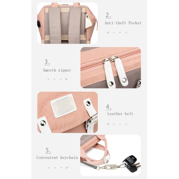 Fashion Mummy Maternity Nappy Bag Diaper Bag Large Capacity Travel Backpack Nursing Bag For Baby Care With Stroller Strap