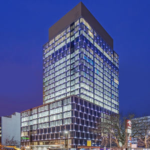 El doble expuesto la fachada de cristal del marco de la pared de cortina de la prueba de los sonidos esmaltó