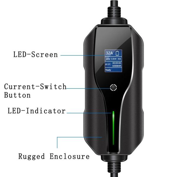 Indicating Light Plug And Play Electric Car Charger 16A 3.5KW At Home