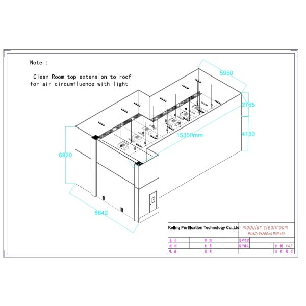 5P Temperature And Humidify Control Laminar Flow Booth with H14 HEPA Filter for Quick Assembly And Disassembly Modular Clean Room