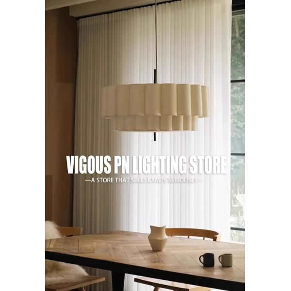 Indoor Lighting Fixtures Home Pendant Lights Retro Wabi Sabi Fabric Chandeliers (WH-VP-302)