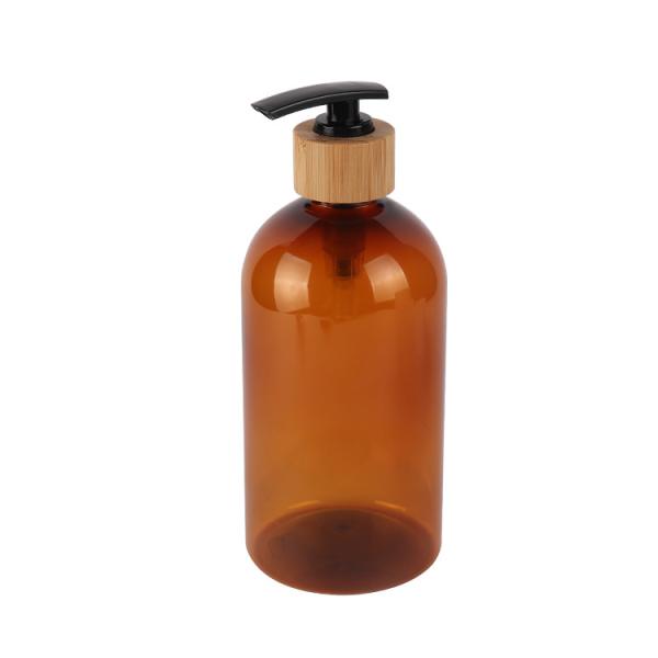 200 ml 300 ml 500 ml 7 oz 10 oz 16 oz bouteille de lotion cosmétique Ambre épaules arrondies bouteille PET