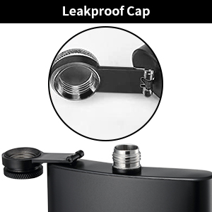Portable Stainless Steel Camping Hip Flask Leakproof Whiskey Gift Set for Outdoor Fun