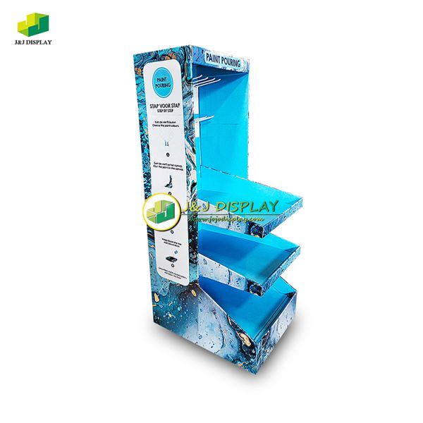 Shop POS Cardboard Display Stand Powder Coated For Advertisement