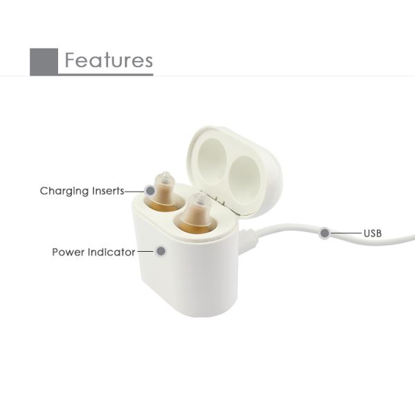 Слуховые аппараты звукового усилителя перезаряжаемые с ОЭМ заряжателя батареи