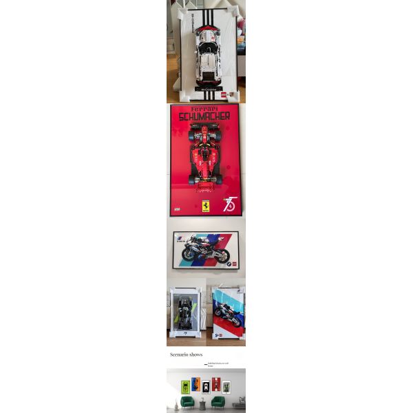 Polycarbonate Modern Art Deco Decorative Glass Photo Frame for Car Display and Wall/Table Showcase