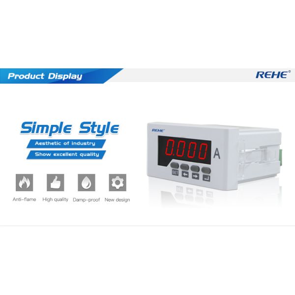 New single phase AC/DC Ammeter with 48*96mm