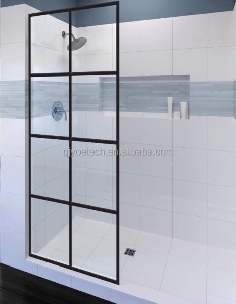 Logotipo personalizado Design elegante Porta de chuveiro francesa única para banheiro ou sala de estar