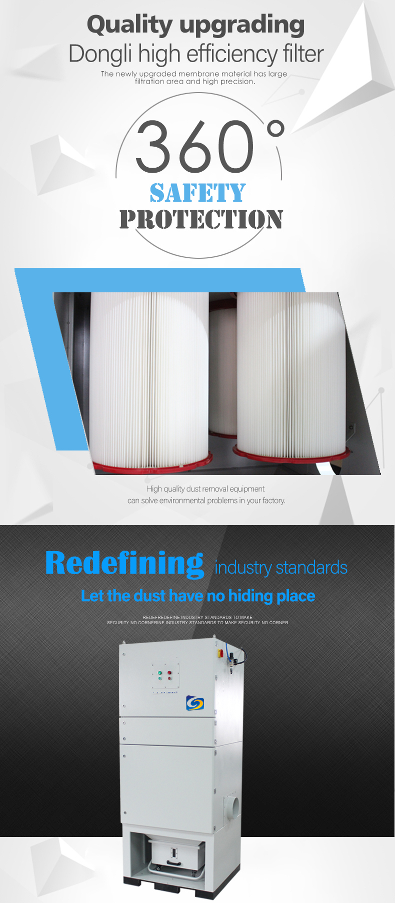 Smoke Purifier Industrial Dust Extractor For Laser Cutting Energy Mining