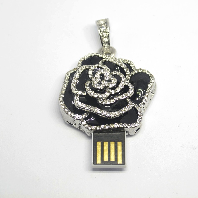 Привод 2,0 USB цветка стиля ювелирных изделий внезапный с обломоками спрятанными внутрь