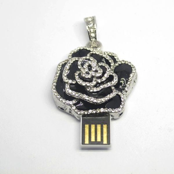Привод 2,0 USB цветка стиля ювелирных изделий внезапный с обломоками спрятанными внутрь