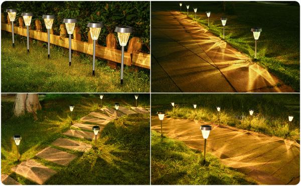 Waterproof IP65 Solar Powered Landscape Lights For Outdoor Garden Pathway