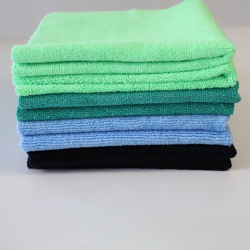 200gsm 40x40cm Kitchen Microfiber Towels Warp Knitted For Degreasing Stove Hood Dish Cleaning
