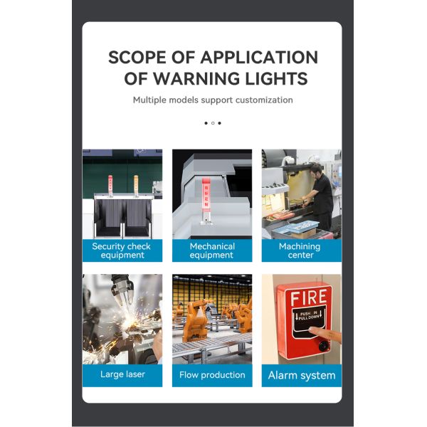 Feux de signalisation empilés à 3 couleurs pour machines-outils avec angle de faisceau de 360° et indice de rendu des couleurs de 80 Ra