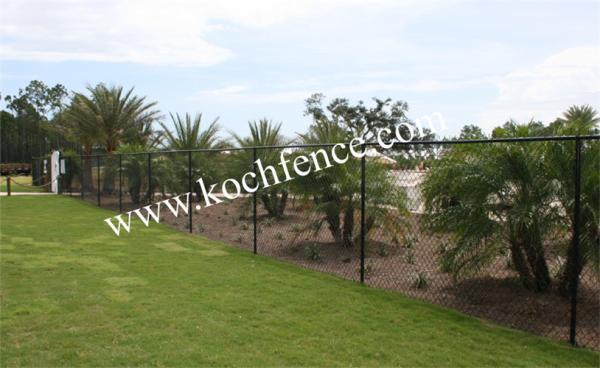 Baseball Field Use PVC Coated Chain Link Fence , Hot Dipped Galvanized Chain Link Fence