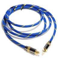 Toslink didital cabo óptico banhado a ouro 4 k porta tecida corda azul coaxial som de alta fidelidade para audiófilo de alta fidelidade 1.2 m 2 m
