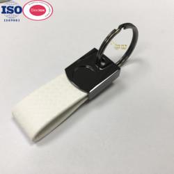 Business Car PU Leather Key Chain Holder Zinc Alloy Souvenir House Shape