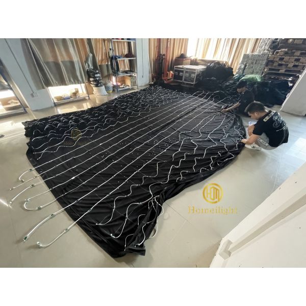 IP33 LED Star Curtain para Casamento Bar DJ Igreja Vitrine Sala de Jogos Tecido de fundo de evento