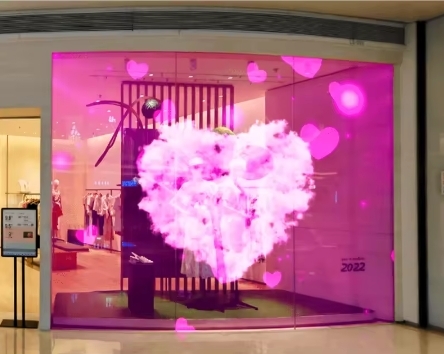 P15.6 Customized Large LED Holographic Smart App Control Screen Ultra Thin Transparent Flim Screen Stage Show Commercial Window