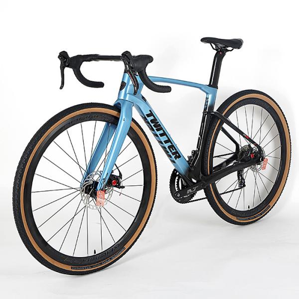 24 bicicletas do freio de disco das corridas de automóveis da bicicleta do cascalho da fibra do carbono da velocidade 700*40C