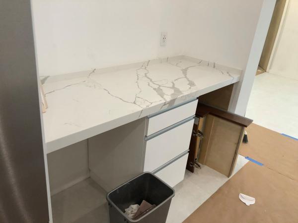 125×65 Polished Quartz Stone Countertops For Home Decoration