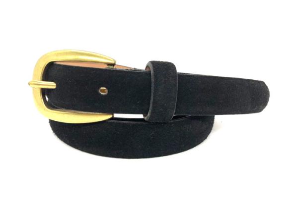 Black Suede Women's Fashion Leather Belts With Anti - Brass Pin Buckle