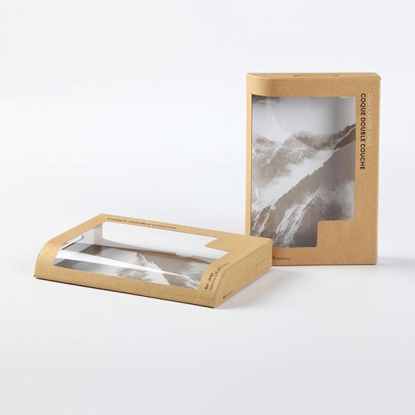 Mobile Cover Packaging Box With PVC Window Custom Small Card Paper Material
