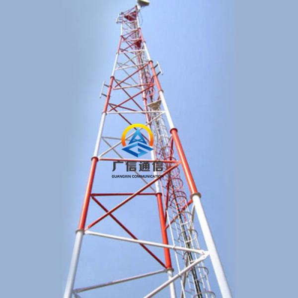 20-50M Three Legs Tubular Tower Sections with Lightning Rod