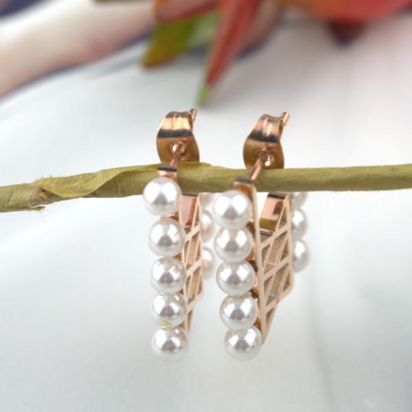 Stainless Steel Pearl Earring, Stainless Steel Jewelry Earrings Fashion Jewelry Accessories