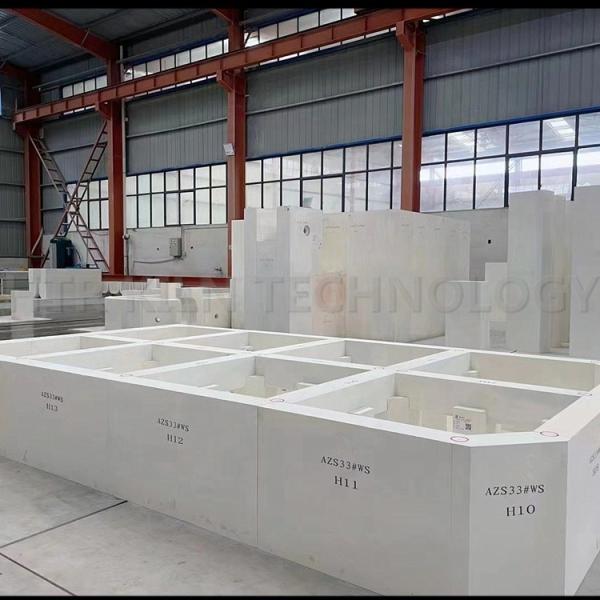 3.7-3.95g/cm3 Bulk Density Fused Cast Zircon Corundum Brick For Glass Melting Furnace And Long Lifespan