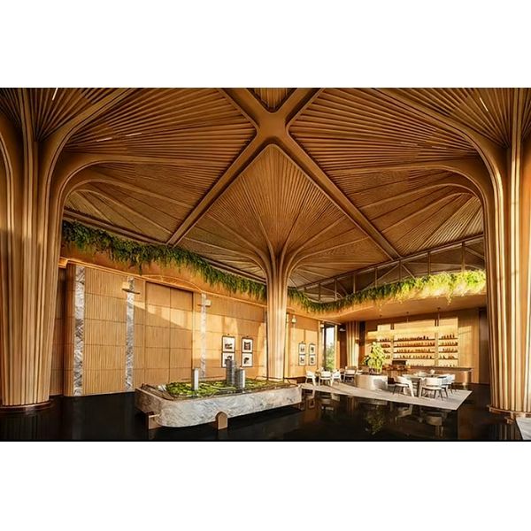 Custom Wavy Aluminum Ceiling Panels | Factory Direct for Commercial Coffee Shop Design