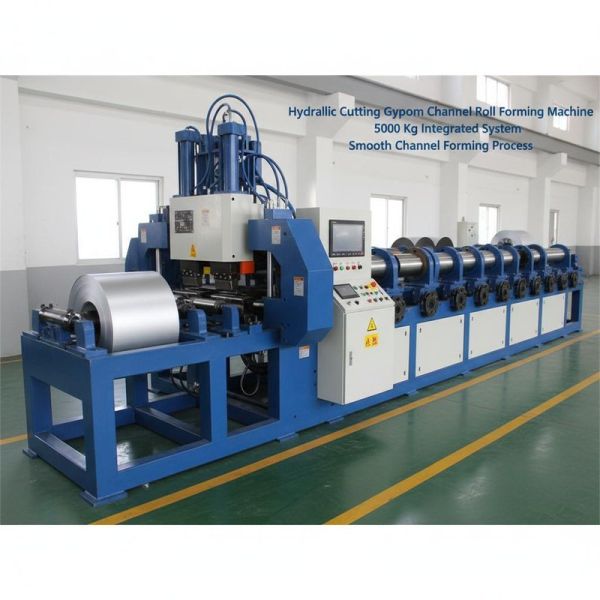 Hydraulic Cutting Gypsum Channel Roll Forming Machine 5000 Kg Integrated System Providing Smooth Channel Forming Process