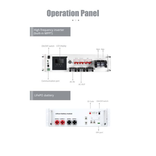 10KW ~ 25KW UPS Долгий цикл жизни Домашний солнечный инвертор Система E - велосипедные игрушки LiFePO4