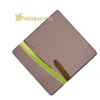 El espejo del oro coloreó la hoja de acero inoxidable GB certificó con la película del PVC 10C