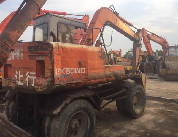 secondhand cheap price / hitachi wheel excavator ex60wd/ex60wd-2 wheel excavator/mini hitachi tyre machine
