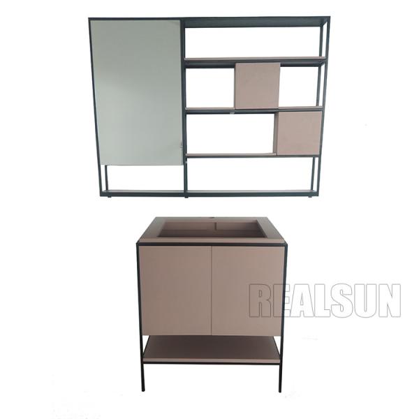 Waterproof Painted MDF Modern Bathroom Vanity Cabinets Sets American Style