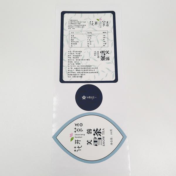 BOPP Waterproof Cosmetic Labels Varnishing CMYK Glossy Vinyl Sticker Paper