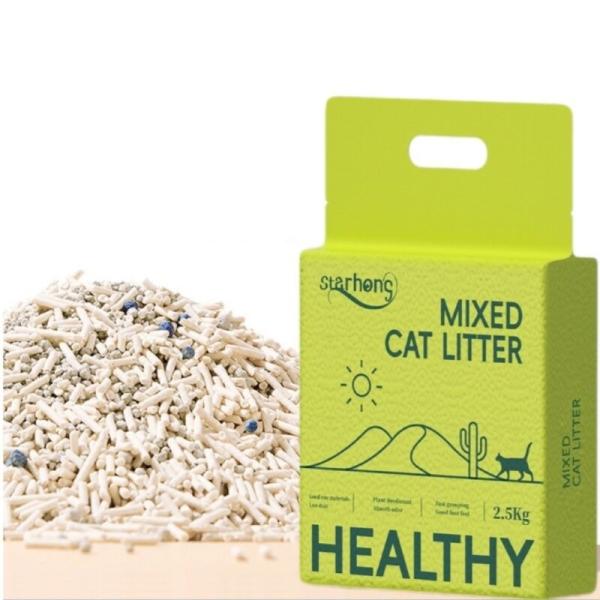 Facile à nettoyer Litter de chat mixte biodégradable écologique Litter de chat au tofu
