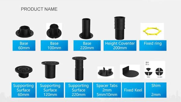 High Durability Adjustable Plastic Pedestal Optimized For Outdoor Environments