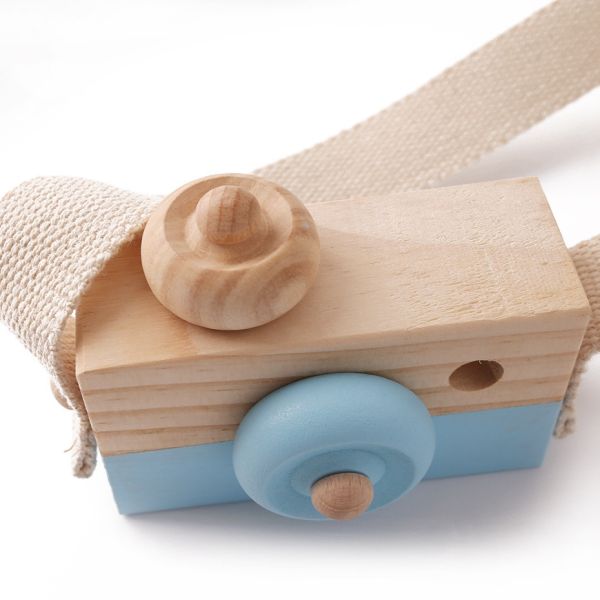 Beech Wooden Montessori Necklace Camera Pendant For Baby