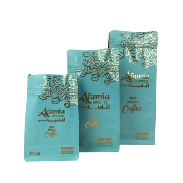 Laminated Coffee Packaging Bags Aluminum Foil Stand Up Pouch ODM 150 Microns