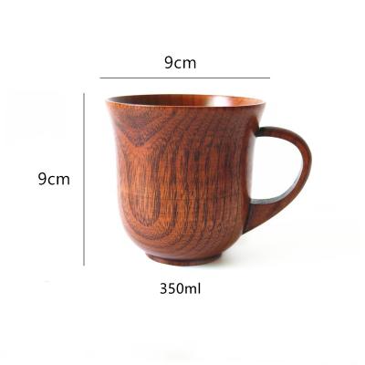 Copos bebendo de madeira contínuos modernos 350ml natural 400ml