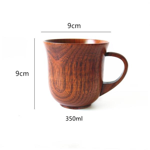 Tasses en bois solides modernes 350ml naturel 400ml de boissons
