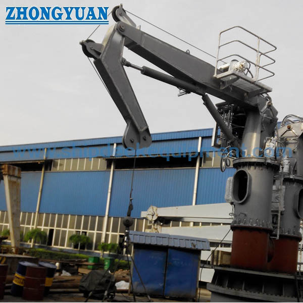 Grue hydraulique de pivotement de boom d'articulation de piédestal Équipement de plate-forme de bateau