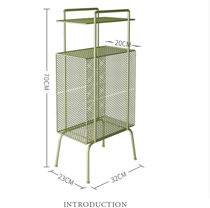 Bedside Waterproof 32x23x70cm Steel Book Rack Floor Standing